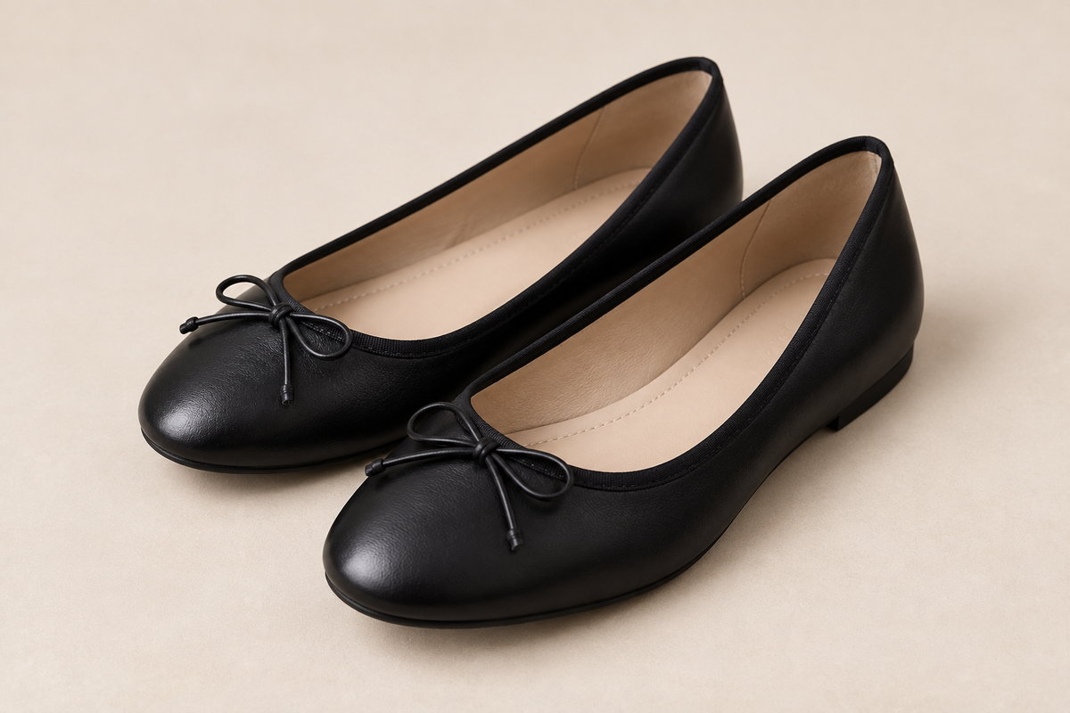 Ballerines noires Orthélie qui restent confortables toute la journée